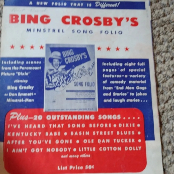 Bing Crosby & Dorothy Lamour Dixie Sheet Music - Picture 3 of 3